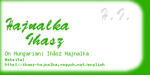 hajnalka ihasz business card