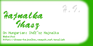 hajnalka ihasz business card